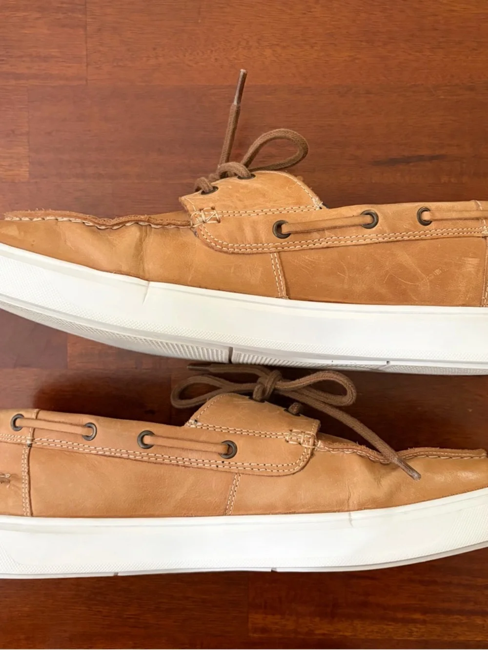 Steve Madden Tan Parnel Leather Boat Shoe‎